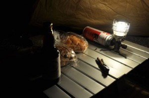 テント内のあかり テント内のあかり